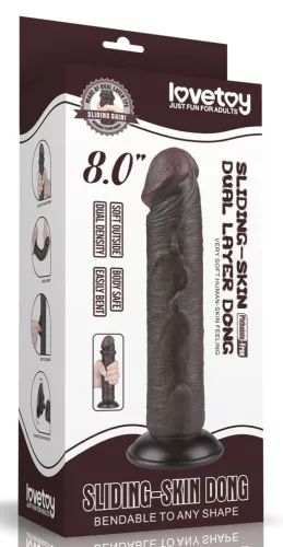 Sliding Skin – érzéki, fekete dildo (17 x 4 cm)