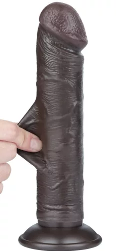 Sliding Skin – érzéki, fekete dildo (17 x 4 cm)