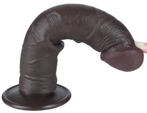 Sliding Skin – érzéki, fekete dildo (17 x 4 cm)