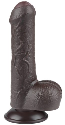 Prémium fekete csúszó bőr dildó 12 cm x 3,7 cm