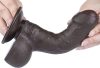 Prémium fekete csúszó bőr dildó 12 cm x 3,7 cm