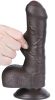 Prémium fekete csúszó bőr dildó 12 cm x 3,7 cm