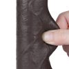 Prémium fekete csúszó bőr dildó 12 cm x 3,7 cm