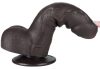 Prémium fekete csúszó bőr dildó 12 cm x 3,7 cm