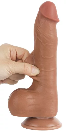 Prémium csúszó bőrtapintású vibrátor 13 x 3.7 cm