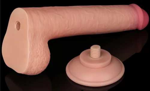 Érzéki dildo csúszó bőrborítással – 17x3,5 cm