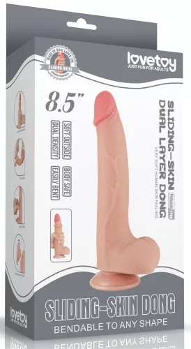 Prémium csúszó bőrfelületű dildo – 17 x 4 cm