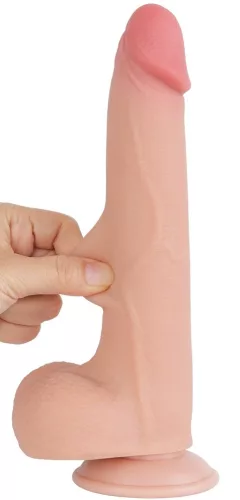 Prémium csúszó bőrfelületű dildo – 17 x 4 cm