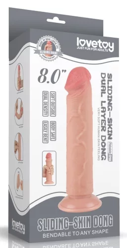 Prémium csúszó bőr dildó – 17 x 4 cm