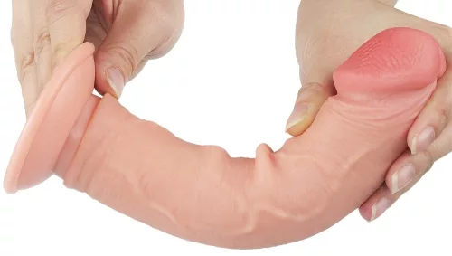 Prémium csúszó bőr dildó – 17 x 4 cm