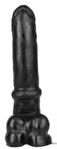 Petar Dark Crystal – prémium dildó, 25 cm hosszú, éj fekete