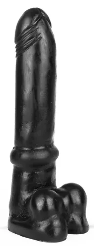 Petar Dark Crystal – prémium dildó, 25 cm hosszú, éj fekete