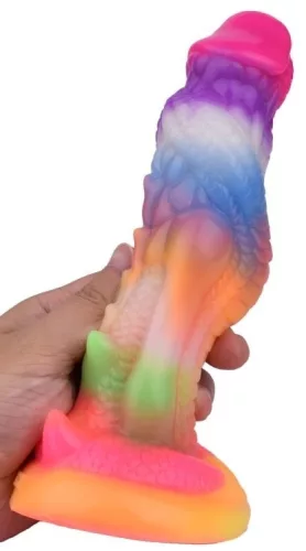 Phosphorescent ALIENY – fénylő dildó 18 x 4,8 cm