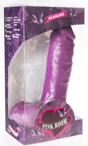 Dildo P08 Jordan – prémium szilárd, lila 17 x 5,3 cm