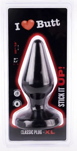 Plug Classic XL – prémium anál vibrátor, 17 x 7,5 cm fekete
