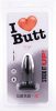 Plug Slim S I Love Butt – prémium anális izgató, fekete