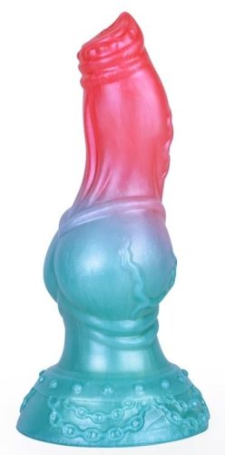 Alien Beast Cyan Rainbow – színes, 7.9" dildó