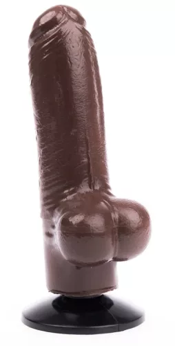 FUNKER DP87BR – élethű dildó, 13 cm, barna