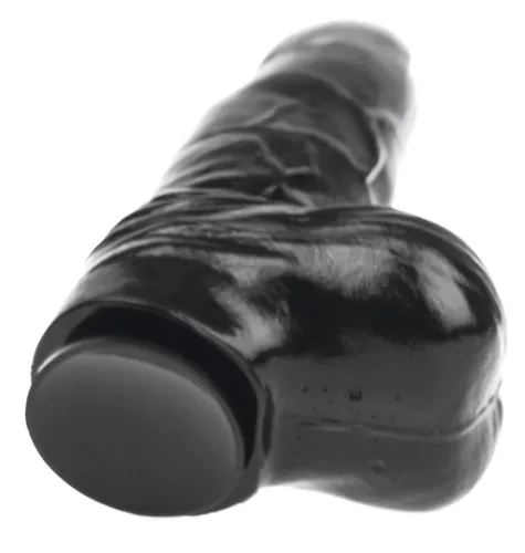 Dildo DP92B Panzer – prémium fekete 18 cm-es intim játék