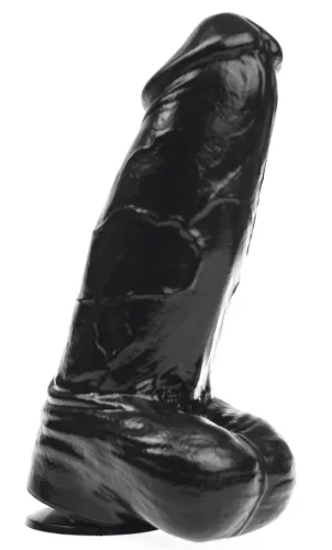 Dildo DP92B Panzer – prémium fekete 18 cm-es intim játék