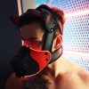 Poundtown Pup – fekete-piros kutyás maszk