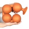 Bulby Butt – prémium anál golyók, 45 cm, narancssárga