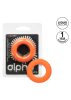 Alpha – prémium vibráló péniszgyűrű narancssárgában