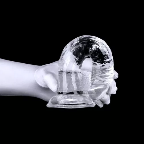 Clean Dick M – átlátszó, prémium dildo 14 x 4 cm