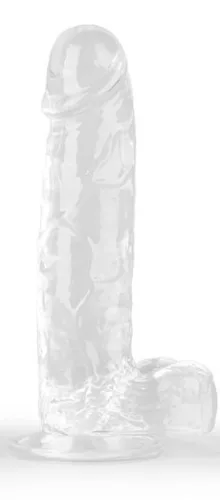 Clean Dick M – átlátszó, prémium dildo 14 x 4 cm