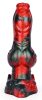 Akorix – prémium fekete-piros dildó 17 x 6 cm