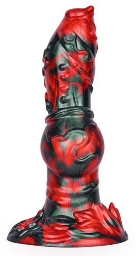 Florix – prémium fekete-piros dildó 20 x 7 cm