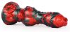 Florix – prémium fekete-piros dildó 20 x 7 cm