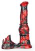 Jofortix – prémium fekete-piros dildo 23 x 7 cm