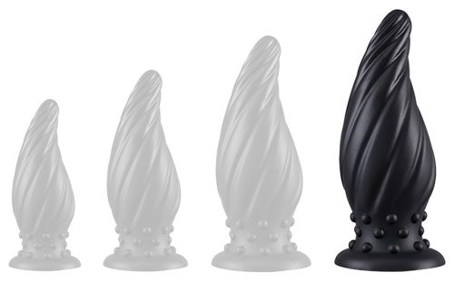 Plug Spiral Pik XL – spiral alakú, prémium dugó, fekete