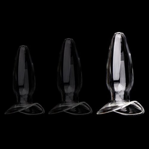 Open Glass – prémium üveg anál dildó (L)