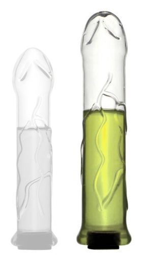 Hollow Glass – üveg dildó 19,5 cm, érzéki kényelemhez