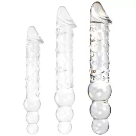   Üveg Dildó Threeball L – érzéki, prémium ingerlés 29 cm hosszú