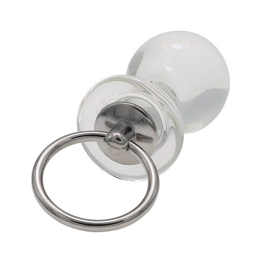 Roundy Glass – prémium üveg anális dugó M (9 x 4.5 cm)