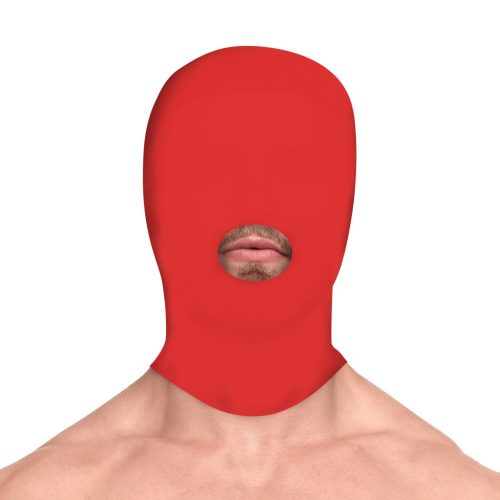 Submission Maszk – vörös bőrszerű izgató fejfedő