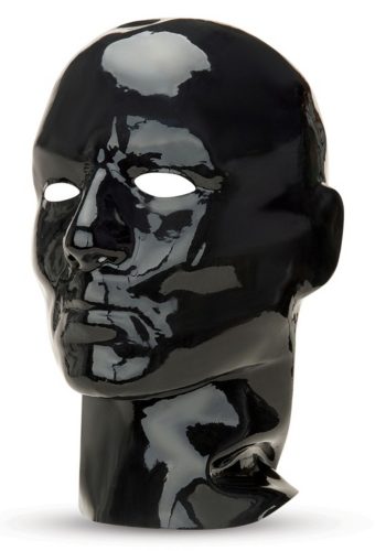 Prowler – piros-fekete latex fejvédő