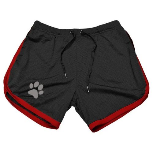 Paw Shorts – prémium fekete-piros rövidnadrág