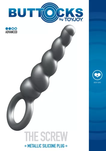 Plug The Screw – prémium anális dugó szürke, 10 x 2,7 cm
