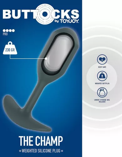 A Champ – súlyozott anál dugó 230g-os prémium kényeztetés