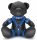 Leather Bear EDDY – BDSM teddy bear kék díszboxban