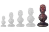 Skullis XL – prémium, piros-fekete anális dugó 18 x 8,5 cm