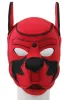 Puppy Fox – piros-fekete neoprén maszk érzéki játékokhoz