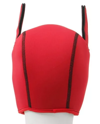 Puppy Fox – piros-fekete neoprén maszk érzéki játékokhoz