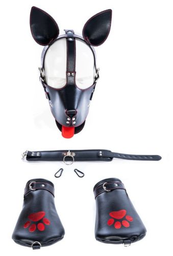 Puppy Kit – 6 részes fekete-piros szett érzéki élményhez