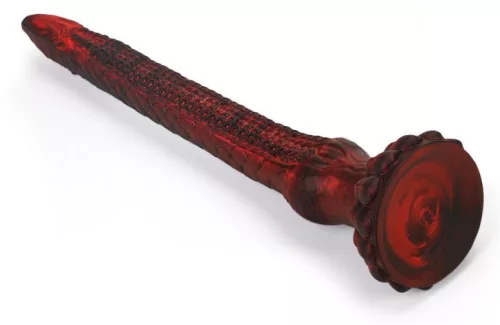 HEELIX S – prémium piros dildó (28 x 4 cm)