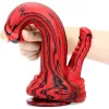 Dobhorse Double Dildo – piros-fekete prémium dildó 18 cm